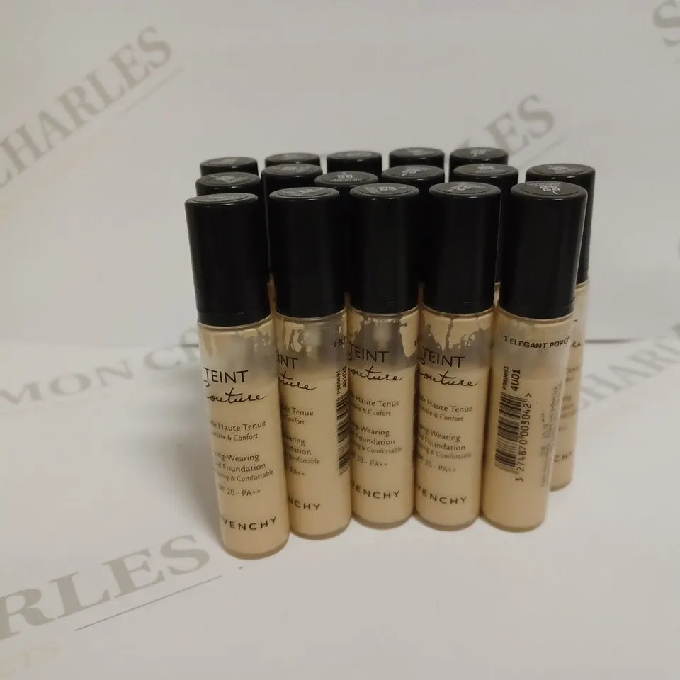 LOT OF 16 GIVENCHY TEINT COUTURE LONG-LASTING FLUID FOUNDATION - #1 ELEGANT PORCELAIN SHADE