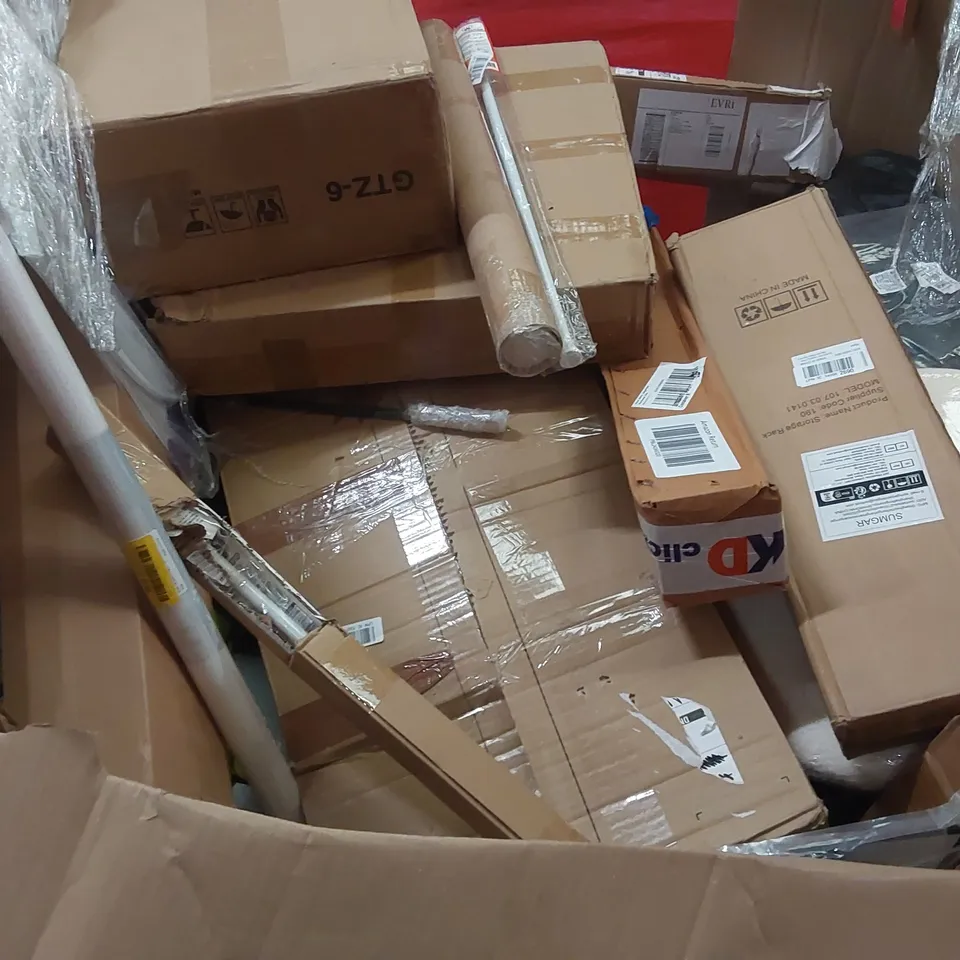 PALLET OF ASSORTED ITEMS INCLUDING: AQUA OPTIMA WATER DISPENSER, SOFT PET CRATE, GARDEN BIRD BATH, RETRACTABLE SAFETY GATE ECT