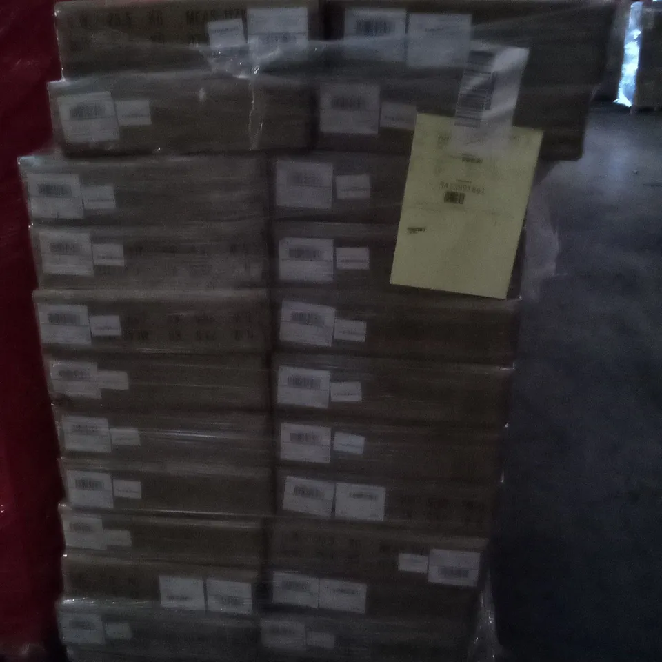 PALLET OF APPROXIMATELY 24 BOXED L-SHAPED COMPUTER DESKS 