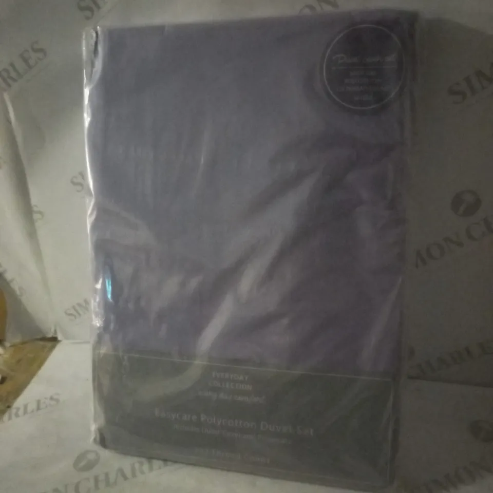 EVERYDAY 144 THREAD COUNT DUVET COVER SET, PURPLE, SINGLE