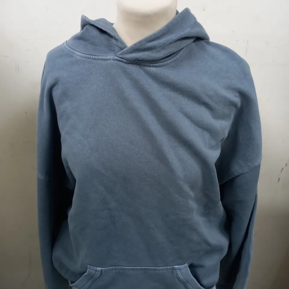 COLE BUXTON WASHED GREEN WARM UP HOODIE - S