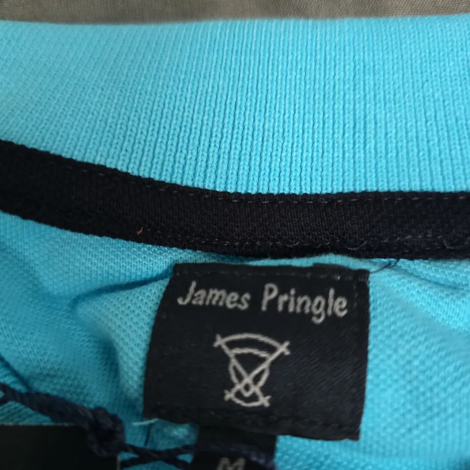 JAMES PRINGLE MEN'S POLO SHIRT - TURQUOISE - SIZE M