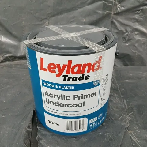 SEALED LEYLAND TRADE ACRYLIC PRIMER UNDERCOAT - WHITE - 2.5L