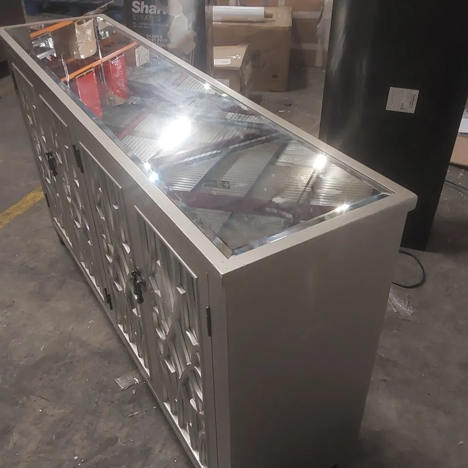GALLO 4 DOORS MIRRORED LONG SIDEBOARD