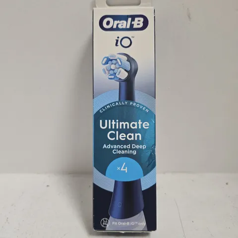 BOXED ORAL-B HEADS IO ULTIMATE CLEAN ELECTRIC TOOTHBRUSH HEADS, BLACK - 4 PIECES 