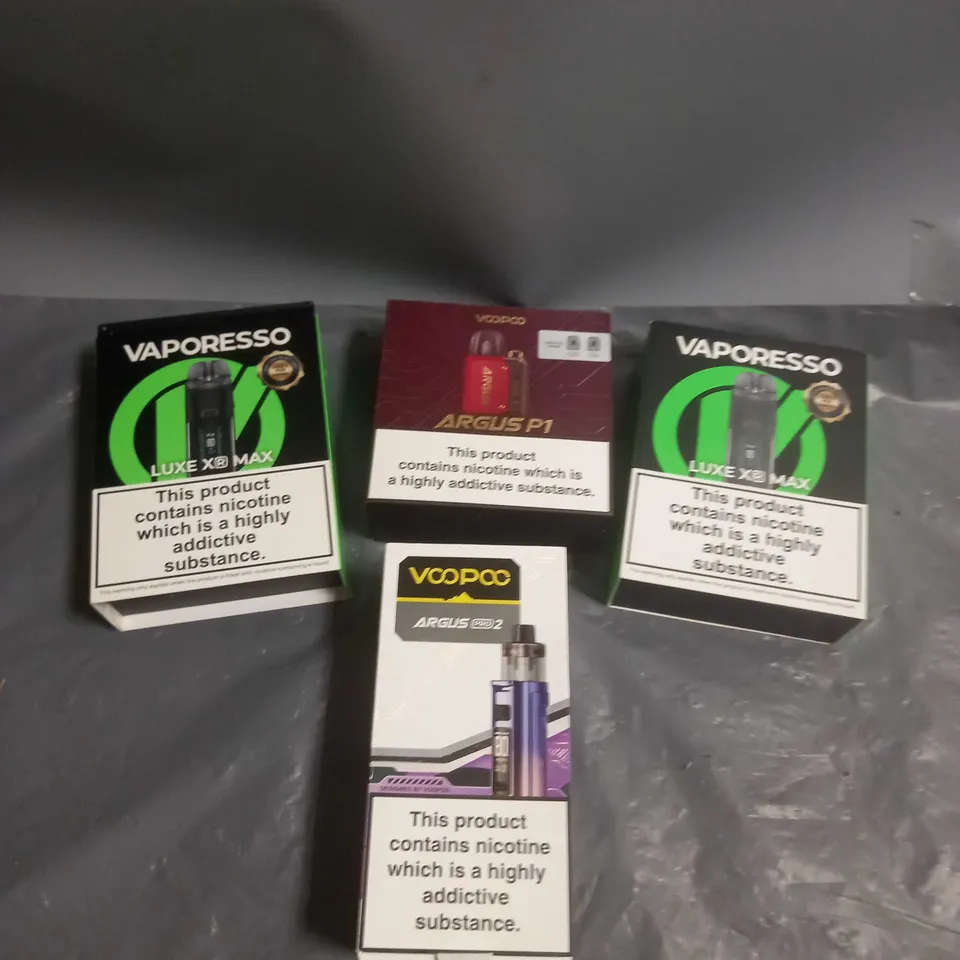 APPROXIMATELY 20 BOXED E-CIGARETTES TO INCLUDE VOOPOO and VAPORESSO 