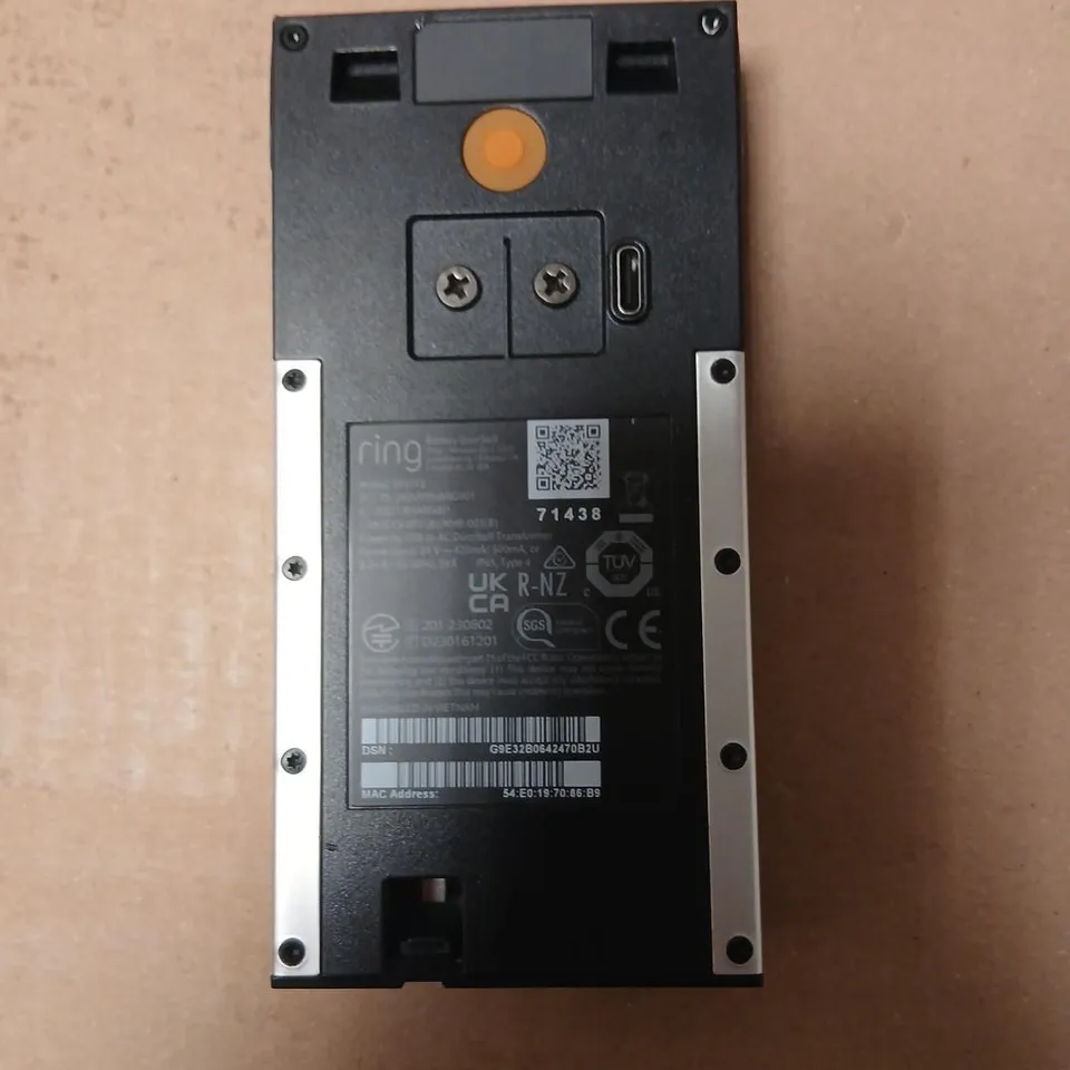 RING VIDEO DOORBELL – BOXED UNIT