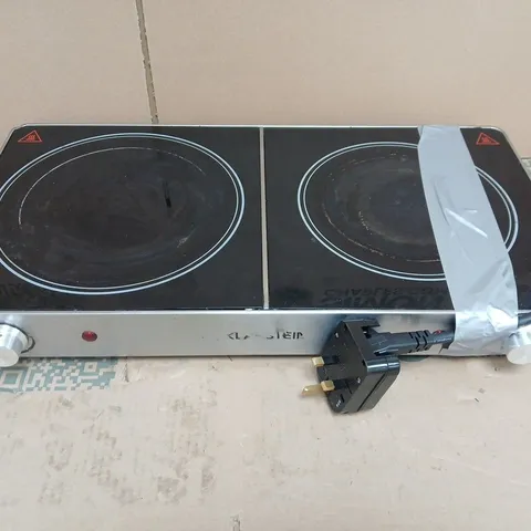 KLARSTEIN DOUBLE CERAMIC GLASS COOK TOP – TWO BURNERS, 220-240V, 3000W