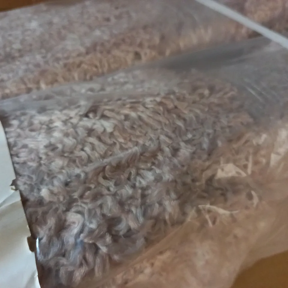 BAGGED AND ROLLED SOFT SHAGGY RUG IN ROSE - 160X230CM