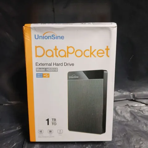 SEALED UNIONSINE DATAPOCKET EXTERNAL HARD DRIVE – 1TB (HD2510)