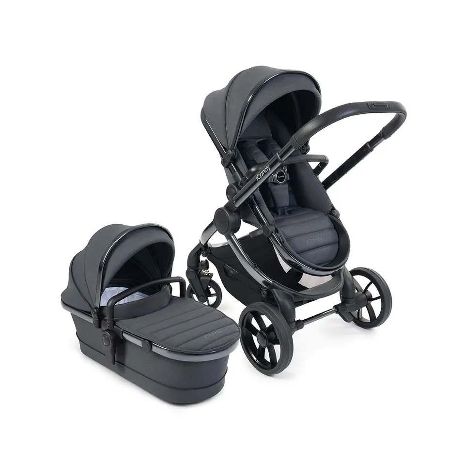 BOXED iCANDY PEACH 7 DARK GREY COMBI PUSHCHAIR SET WITH ACCESSORIES SET RRP £1190