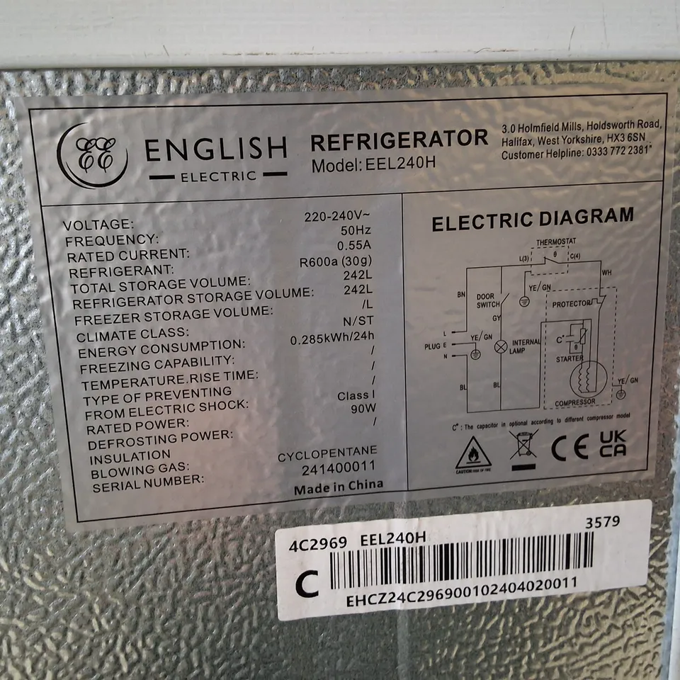 ENGLISH ELECTRIC UPRIGHT LARDER FRIDGE