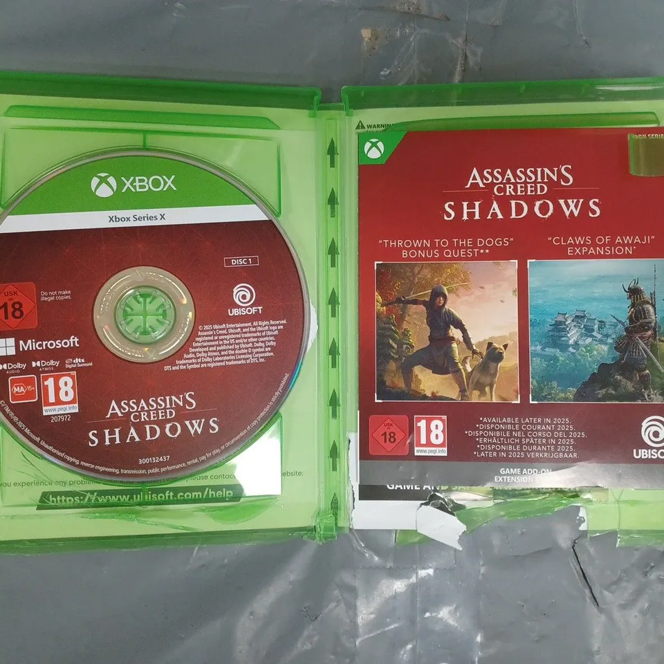 UBISOFT ASSASSINS CREED SHADOWS XBOX SERIES X VIDEO GAME
