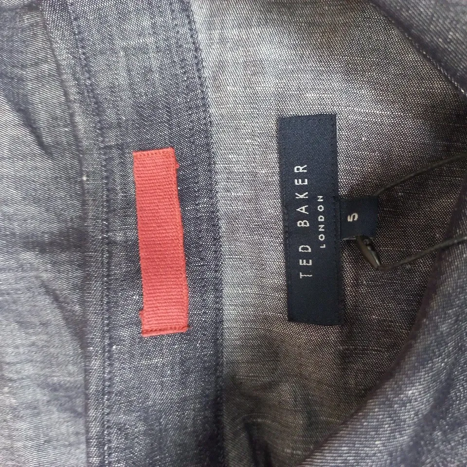 TED BAKER LONDON DENIM SHIRT – LONG SLEEVE, DARK BLUE (DK-BLUE)