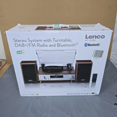 LENCO MC-160WD STEREO SYSTEM WITH TURNTABLE, DAB+/FM RADIO AND BLUETOOTH