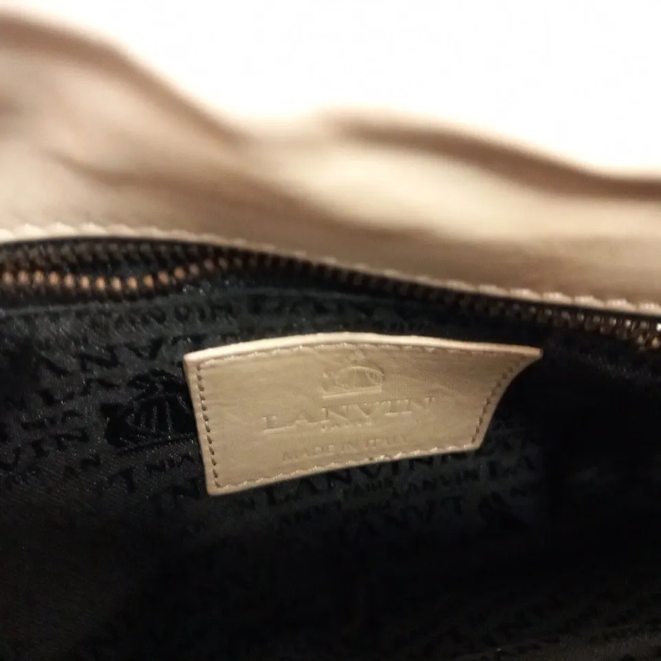 LANVIN PARIS BEIGE LEATHER HANDBAG