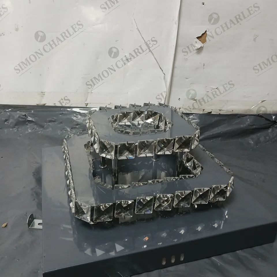 BOXED DESIGNER GLASS EFFECT CEILING LIGHT 