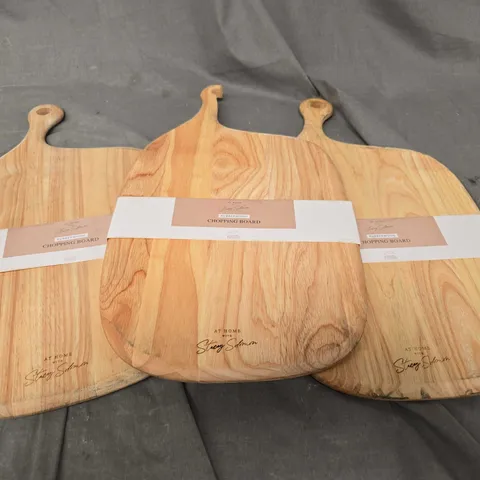 3 X STACEY SOLOMON RUBBERWOOD CHOPPING BOARDS 