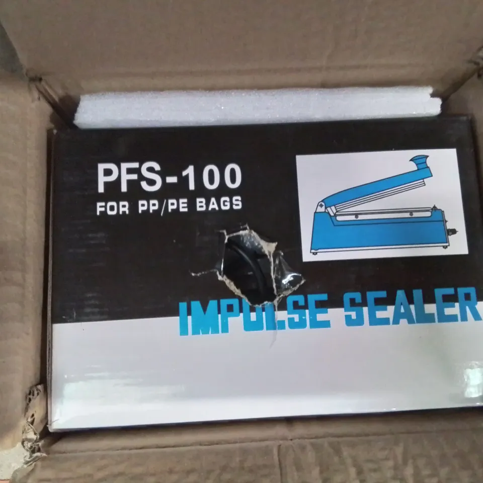 A BOXED PFS-100 IMPULSE SEALER