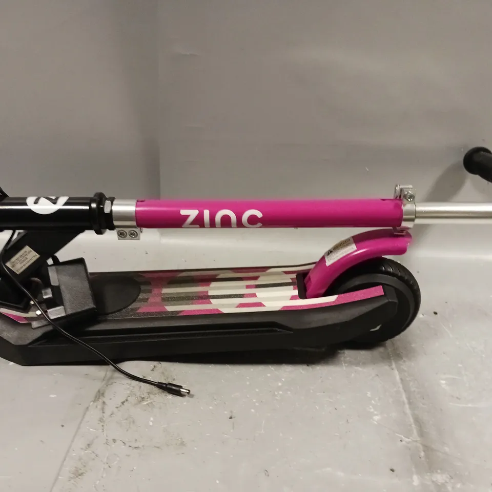 BOXED ZINC E4 MAX FOLDING ELECTRIC SCOOTER IN PINK  RRP £139.99