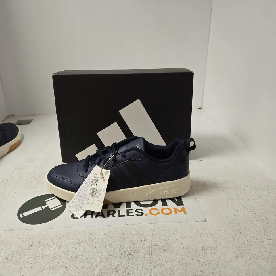 BOXED ADIDAS COURTWAVE NAVY SNEAKERS, UK 12
