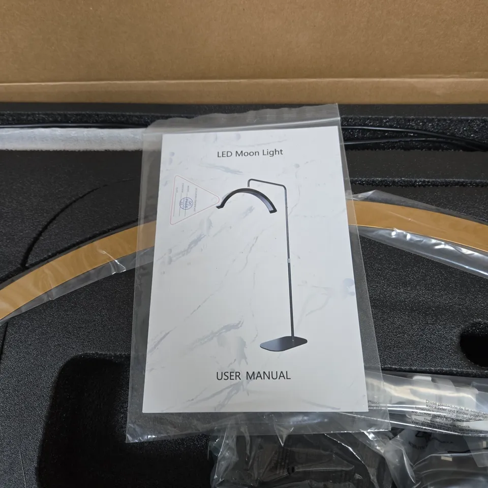LED MOON LIGHT FLOOR LAMP – CURVED ARC WITH USER MANUAL