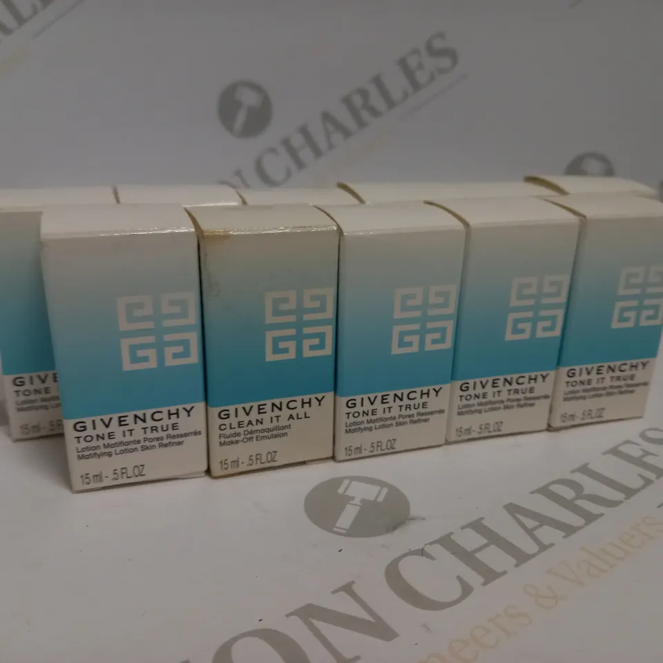 APPROXIMATELY 11 X 15ML GIVENCHY TONE IT TURE MATIFYING LOTION SKIN REFINER SAMPLES 
