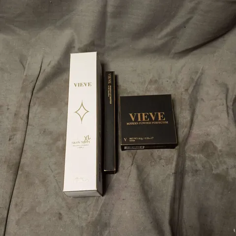 VIEVE 3 ITEM SET: MODERN POWDER PERFECTOR, SKIN NOVA INSTANT RADIANCE PRIMER AND MODERN LIP DEFINER