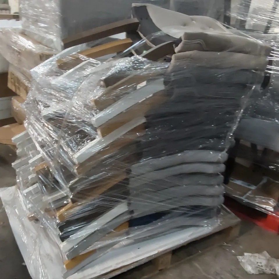 PALLET CONTAINING A LARGE QUANTITY OF DESIGNER CHAIR BACKS