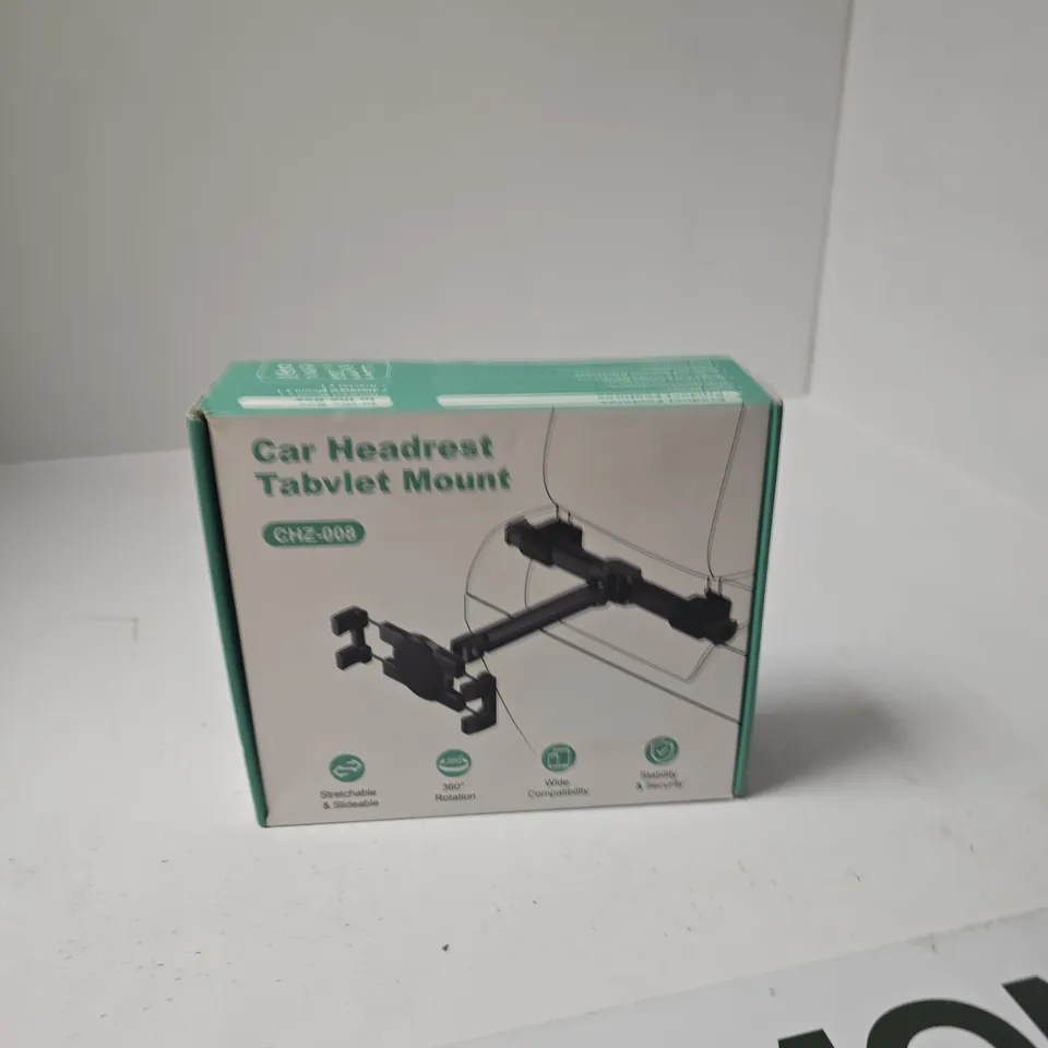 CAR HEADREST TABLET MOUNT – BOXED