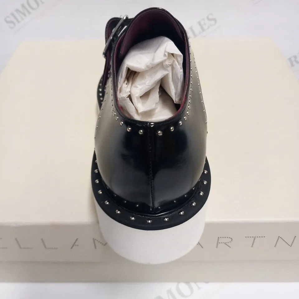 PAIR OF BOXED STELLA MCCARTNEY SCARPA DANA BLACK LADIES SHOES SIZE 39