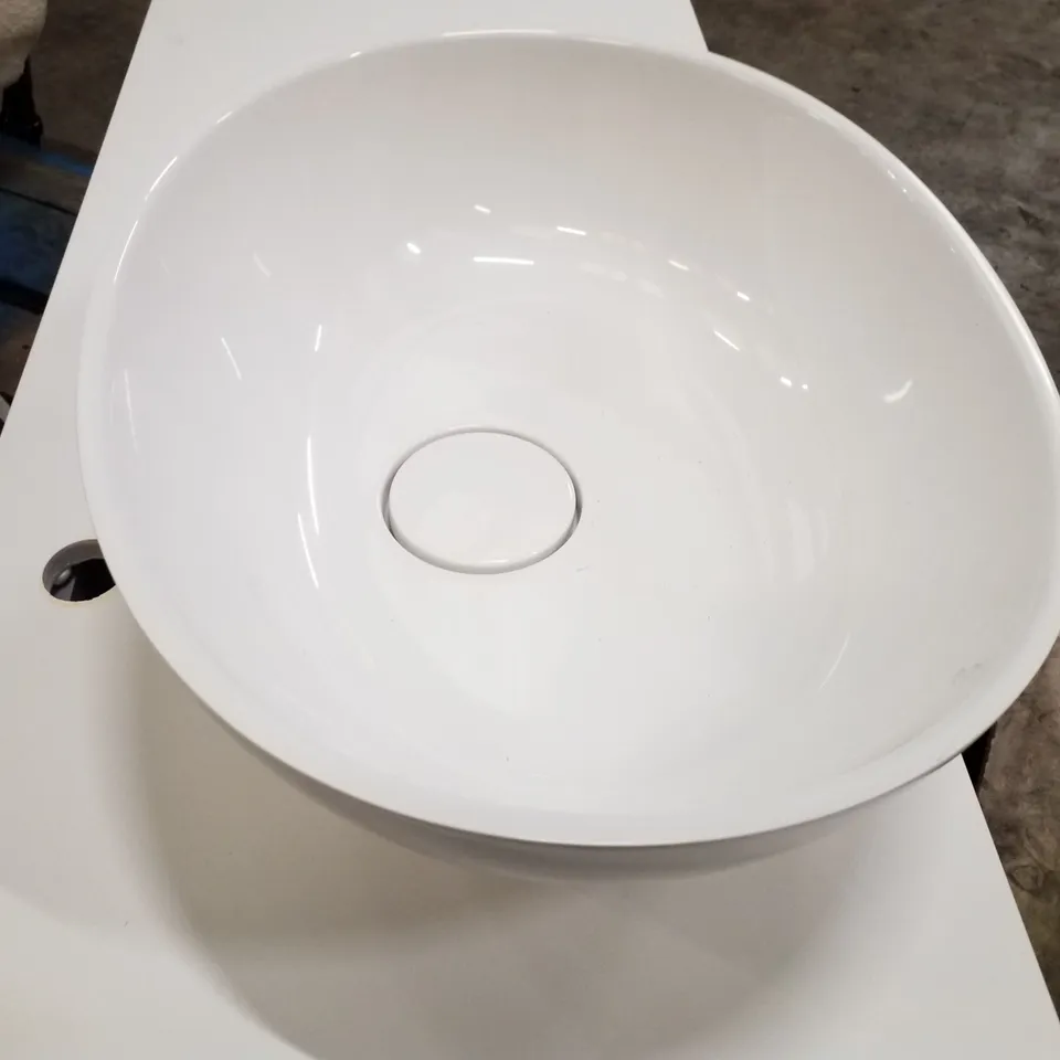 BRAND NEW WHITE WALL HUNG VANITY UNIT WITH BOWL BASIN 101×47×33CM