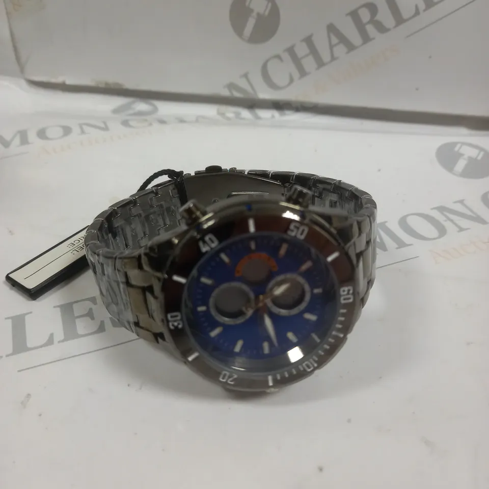 BOXED BARKERS OF KENSINGTON PREMIER SPORT BLUE DIAL WATCH 