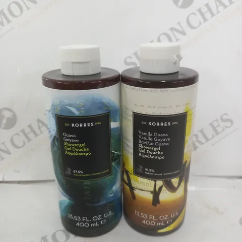 SET OF 2 KORRES SHOWERGEL DOUCHE GUAVA & VANILLA GUAVA