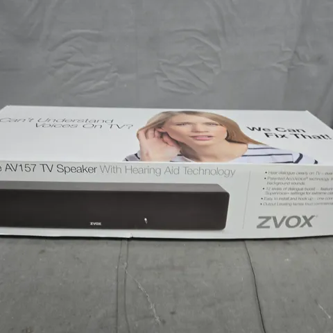 ZVOX ACCUVOICE AV157 TV SPEAKER β HEARING AID TECHNOLOGY