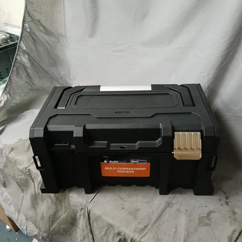 BOX OF APPROXIMATELY 6 ASSORTED ITEMS INCLUDING PLASTIC TOOL BOX AND MY HOME LIGHT 