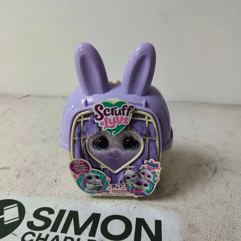 SCRUFF-A-LUVS BUNNY TOY IN PURPLE TUB