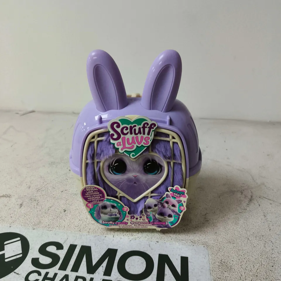 SCRUFF-A-LUVS BUNNY TOY IN PURPLE TUB