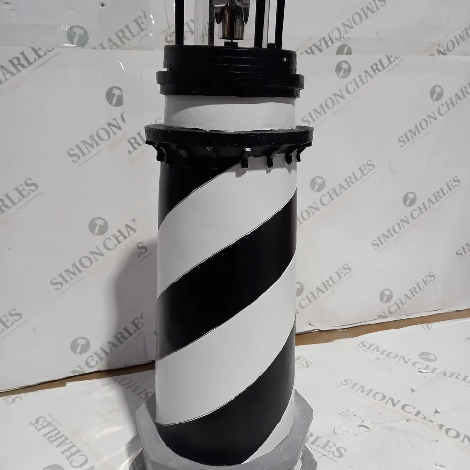 BOXED GARDEN REFLECTIONS SOLAR LED LIGHTHOUSE 50CM, BLACK