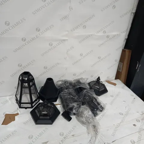 LUXFORM SET OF KENSINGTON SOLAR POWERED LAMP POSTS