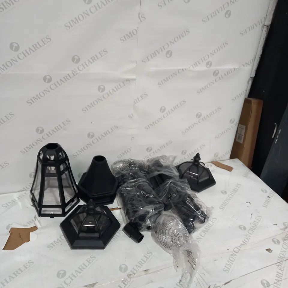 LUXFORM SET OF KENSINGTON SOLAR POWERED LAMP POSTS