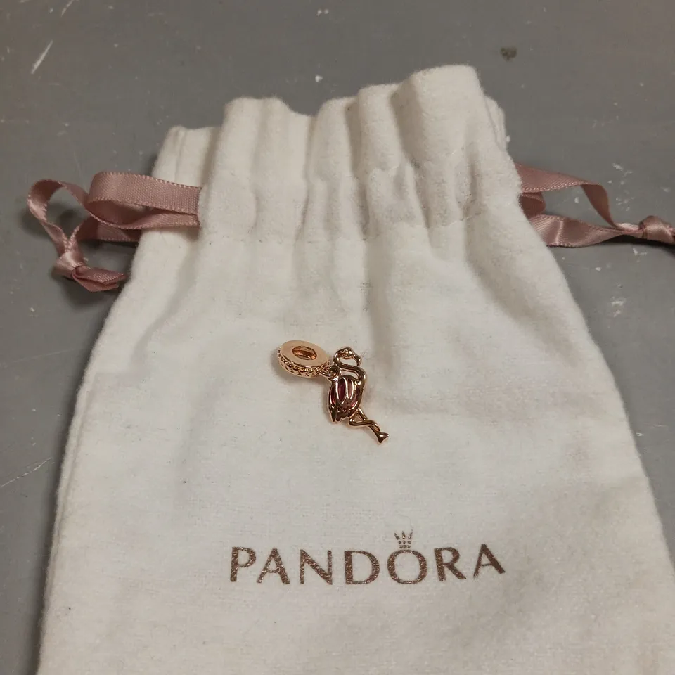 PANDORA PINK STONE FLAMINGO CHARM 