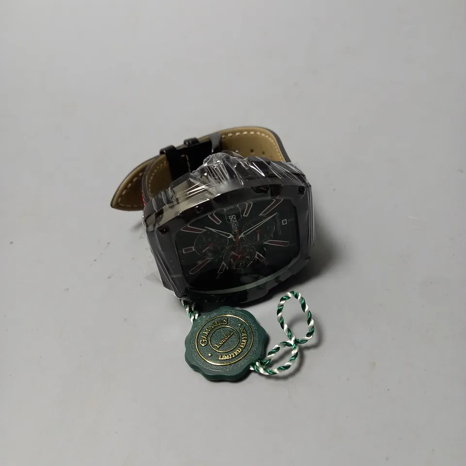 BOXED GAMAGES GALACTIC BLACK WATCH 