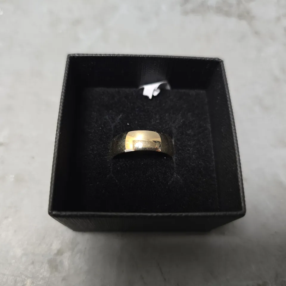 THE LOVE COLLECTION PERSONALISED 9CT YELLOW GOLD D SHAPE WED - SIZE UNSPECIFIED 