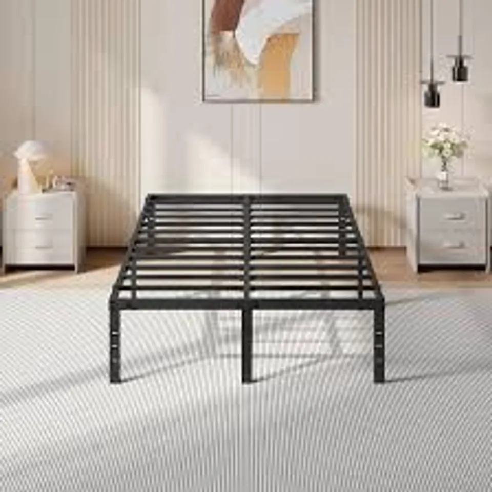 BOXED YAHEETECH BED FRAME//DOUBLE - BLACK (1 BOX)