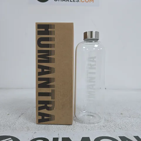HUMANTRA GLASS BOTTLE WITH METAL CAP – CLEAR, BOXED