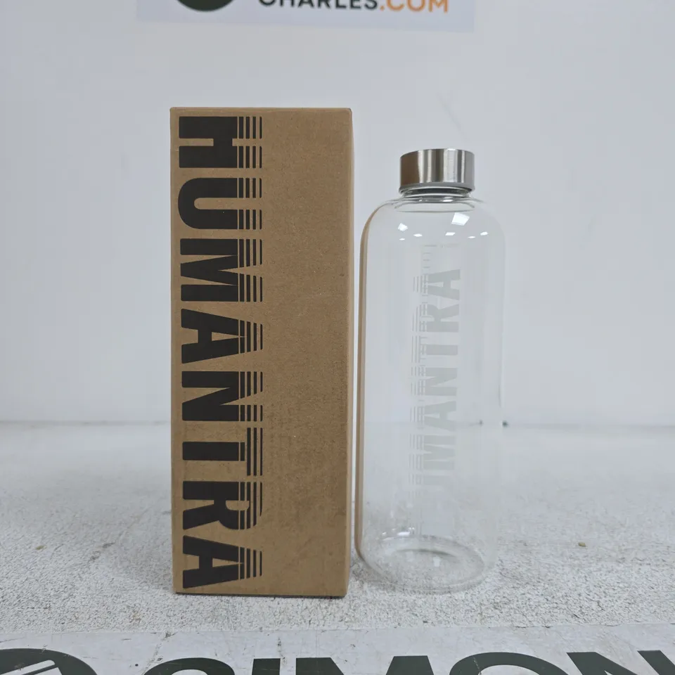 HUMANTRA GLASS BOTTLE WITH METAL CAP – CLEAR, BOXED
