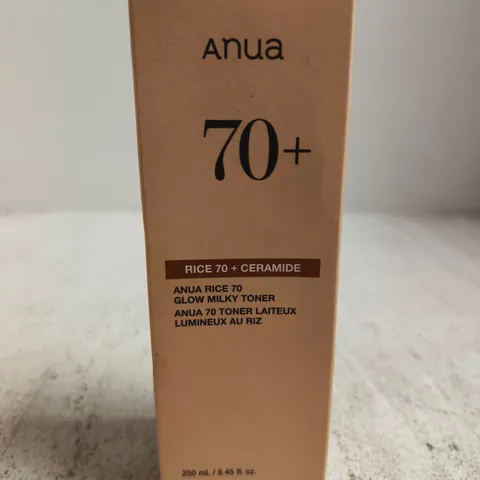 SEALED ANUA RICE 70 GLOW MILKY TONER, GLASS & DEWY SKIN 250ML