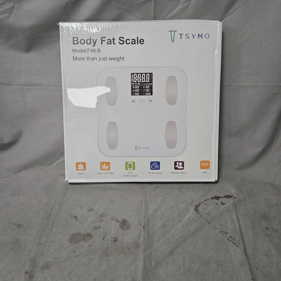 TSYMO BODY FAT SCALE F48-B – BOXED