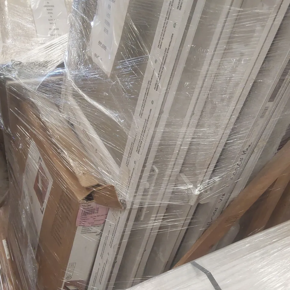 PALLET CONTAINING APPROXIMATELY 10x MIXED U-PVC EXTERNAL DOORS